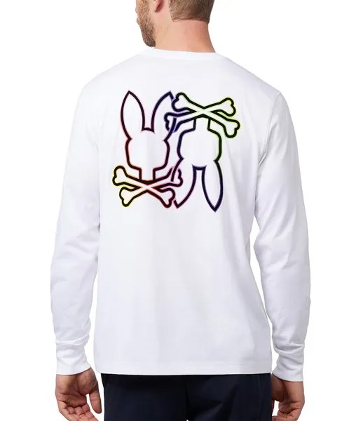 Футболка с длинным рукавом Psycho Bunny Colton, белый