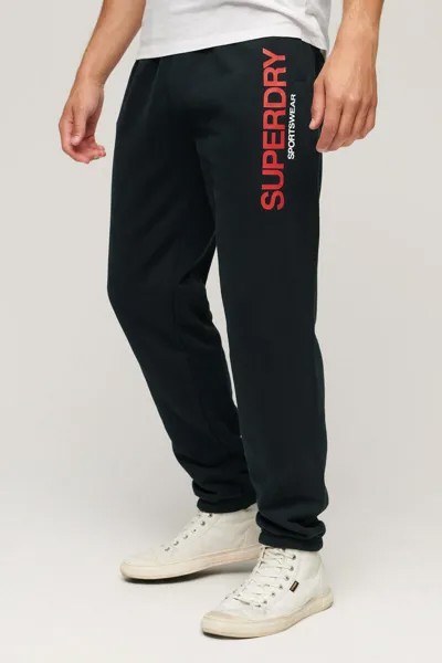 Спортивная одежда Зауженные джоггеры с логотипом Superdry, темно-синий