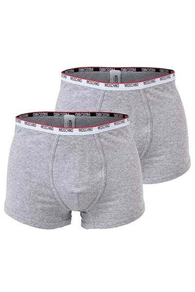 Боксеры на резинке на талии – 2 пары Moschino Underwear, серый