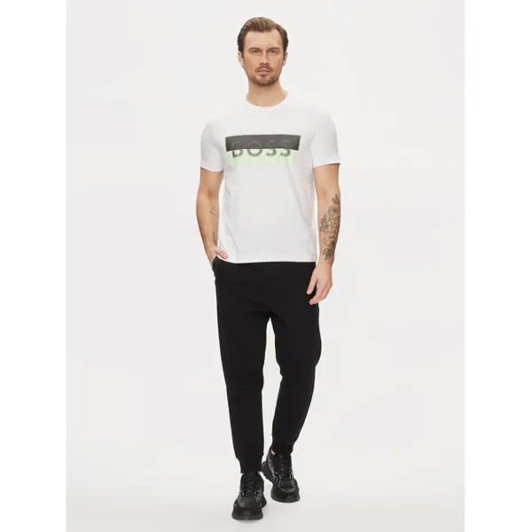 Мужская футболка Hugo Boss Tee 9 с коротким рукавом и логотипом, белый