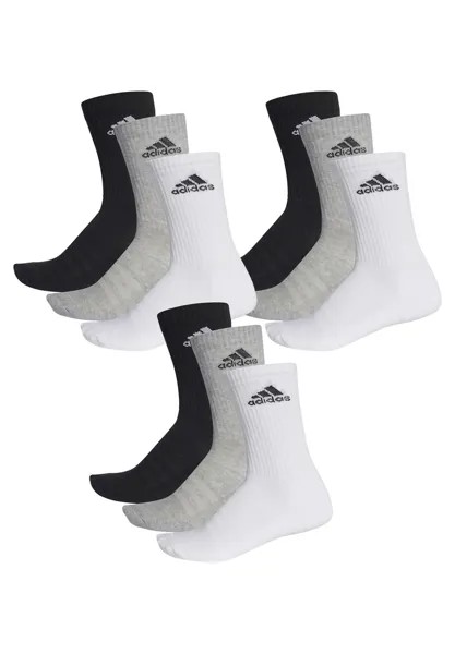 Спортивные носки MULTI CUSHIONED CREW 9 PACK adidas Performance, цвет grey melange