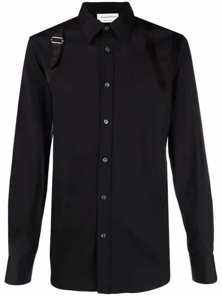 Alexander McQueen рубашка с ремешком на плече