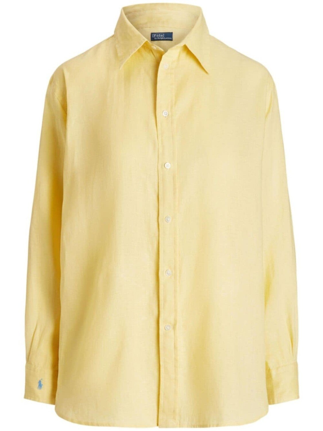 Polo Ralph Lauren льняная рубашка с логотипом Polo Pony, желтый
