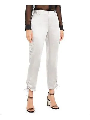 INC Женские серебряные брюки-джоггеры на молнии с карманами, размер XL