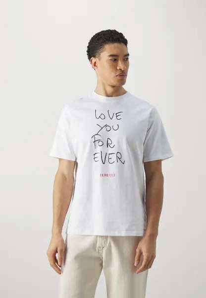 Футболка с принтом Love You Forever Tee Unisex Fiorucci, белый