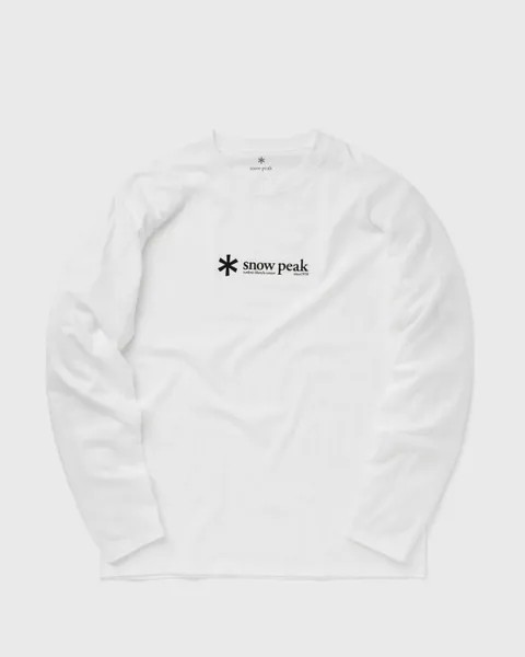 Футболка Snow Peak Soft Cotton Logo Long Sleeve T-Shirt, белый