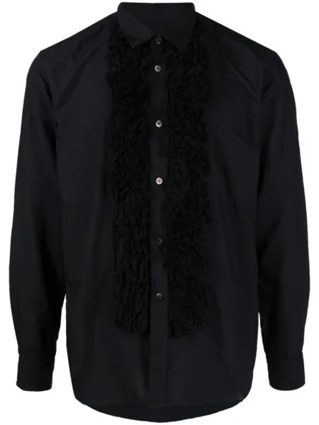 Comme des Garçons Homme Plus рубашка с длинными рукавами и искусственным мехом, черный