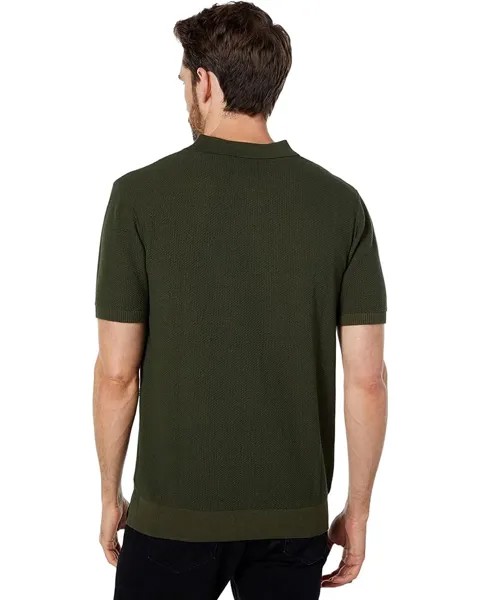 Поло Scotch & Soda Structured Knitted Polo in Organic Cotton, цвет Army Melange