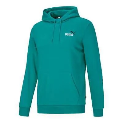 Пуловер с капюшоном Puma Ess+ с логотипом и вышивкой мужская синяя повседневная спортивная верхняя одежда 84