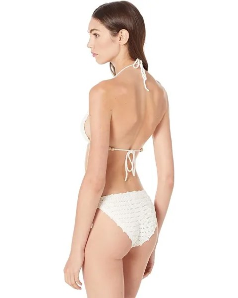 Топ бикини AllSaints Ola Crochet Bikini Top, цвет Chalk White