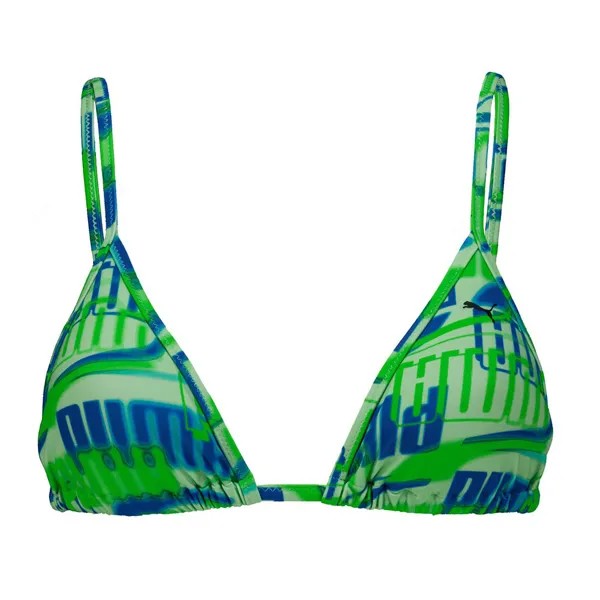 Топ бикини Puma Printed Triangle, зеленый