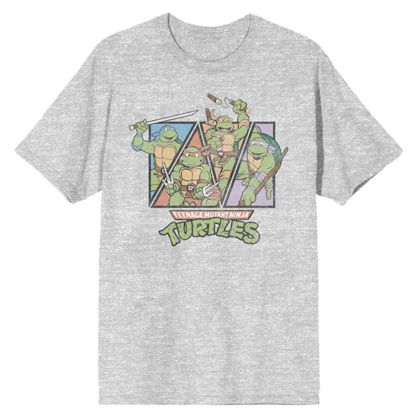 Футболка с коротким рукавом BIOWORLD Teenage Mutant Ninja Turtles, серый
