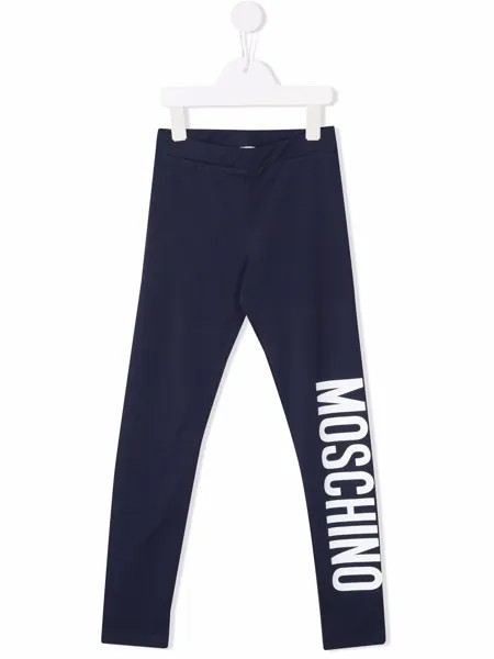 Moschino Kids легинсы с логотипом