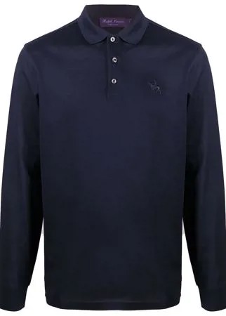 Ralph Lauren Purple Label рубашка поло с длинными рукавами и логотипом