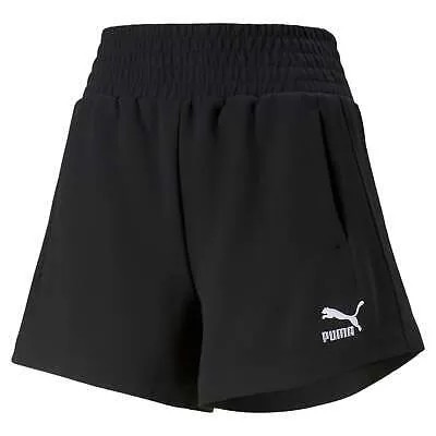 Puma T7 High Waist Shorts Женские черные повседневные спортивные штаны 53571601