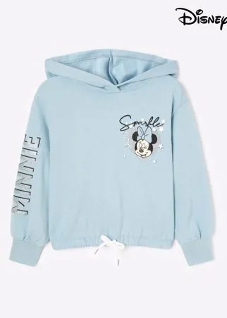 Голубое худи oversize с принтом Disney для девочки Gloria Jeans