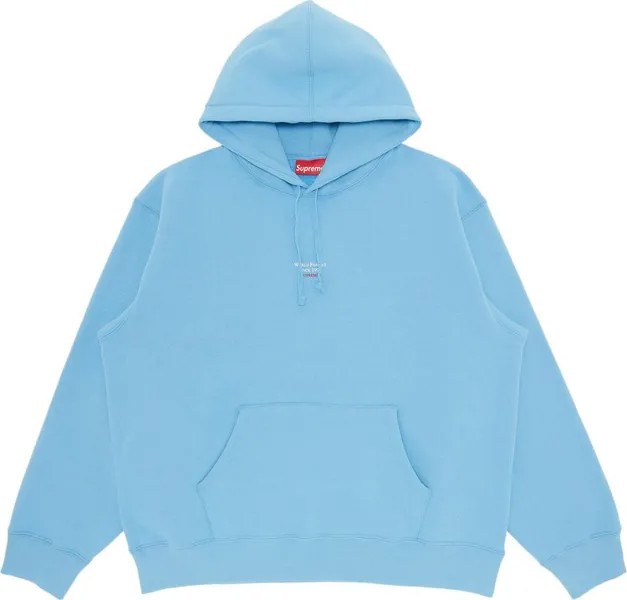 Толстовка Supreme World Famous Micro Hooded Sweatshirt 'Light Blue', синий