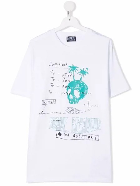 Diesel Kids футболка с графичным принтом