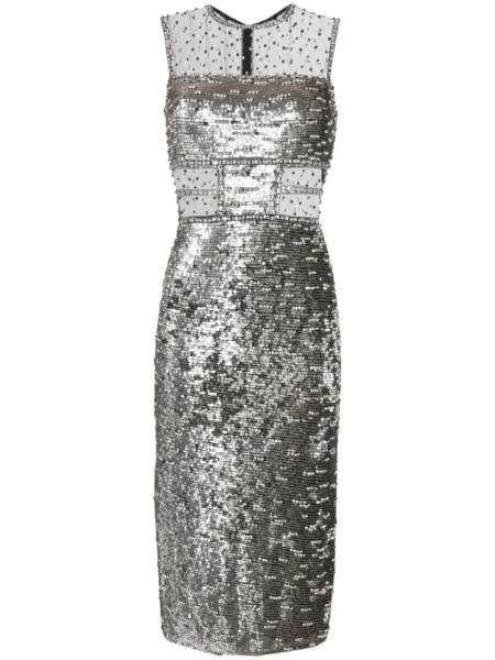 Jenny Packham платье миди Nixie с пайетками, черный