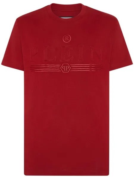 Philipp Plein футболка с логотипом, красный