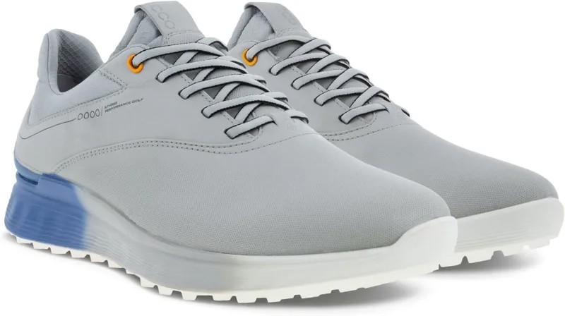 Кроссовки S-Three GORE-TEX Waterproof Golf Hybrid Golf Shoes ECCO, цвет Concrete/Retro Blue/Concrete Cow Leather