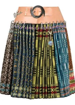 Chopova Lowena плиссированная юбка с геометричным принтом