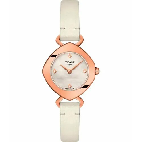 Наручные часы TISSOT T-Lady, бежевый, золотой