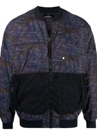 Stone Island Shadow Project бомбер с геометричным принтом