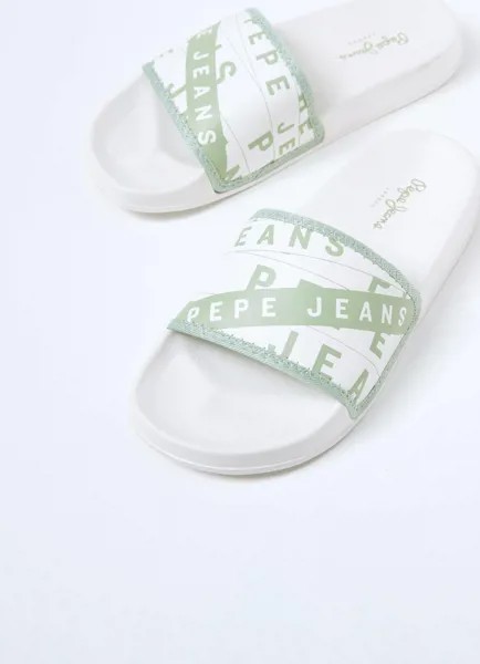 Женские сланцы Pepe Jeans London (SLIDER BAND s_PLS70108), белые