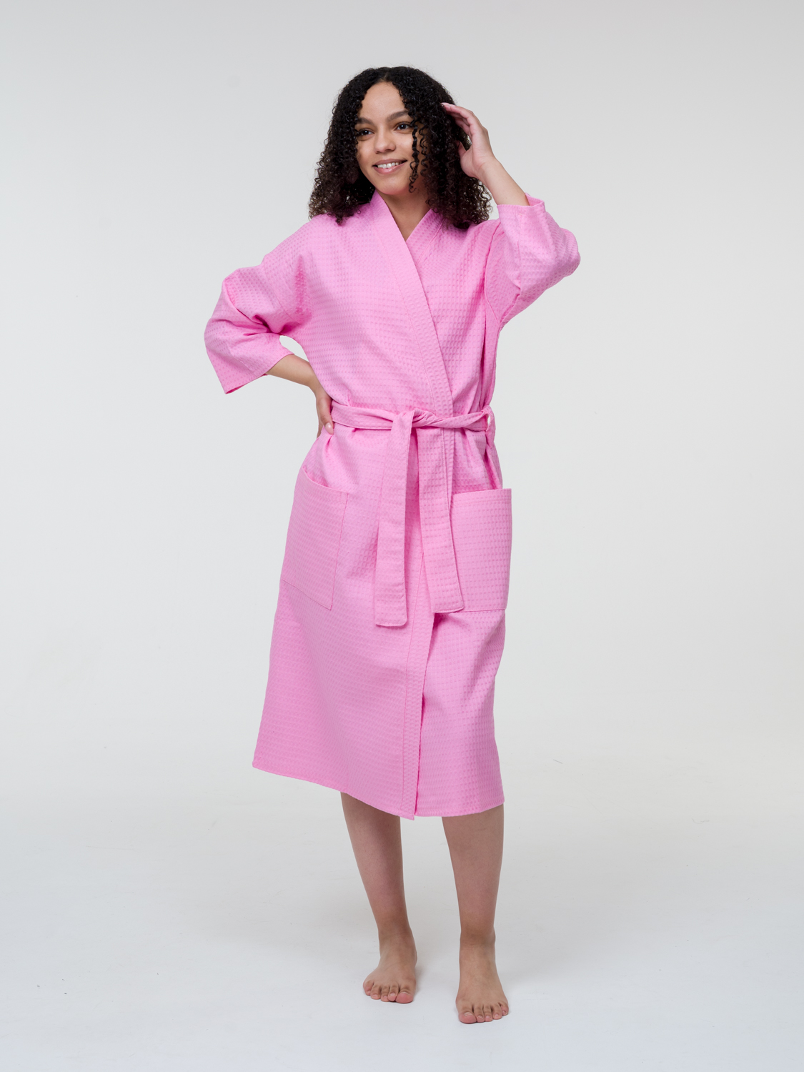 Халат женский Bio-Textiles HVKM розовый 44-46 RU