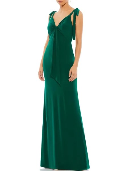 Женское вечернее платье макси с открытой спиной Ieena for Mac Duggal, изумруд