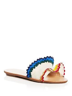 LOEFFLER RANDALL Женские бежевые шлепанцы с круглым носком Rainbow Birdie 8,5