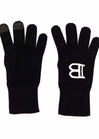 Balmain трикотажные перчатки с логотипом