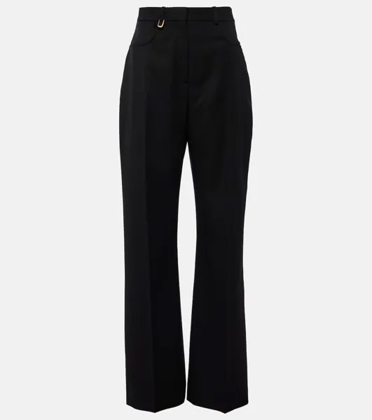 Le Pantalon Sauge шерстяные расклешенные брюки Jacquemus, черный
