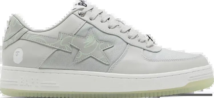 Кроссовки Wmns Bapesta Text Code Camo - Grey, серый