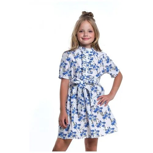 Платье для девочек Mini Maxi, модель 7626, цвет магнолии, размер 104