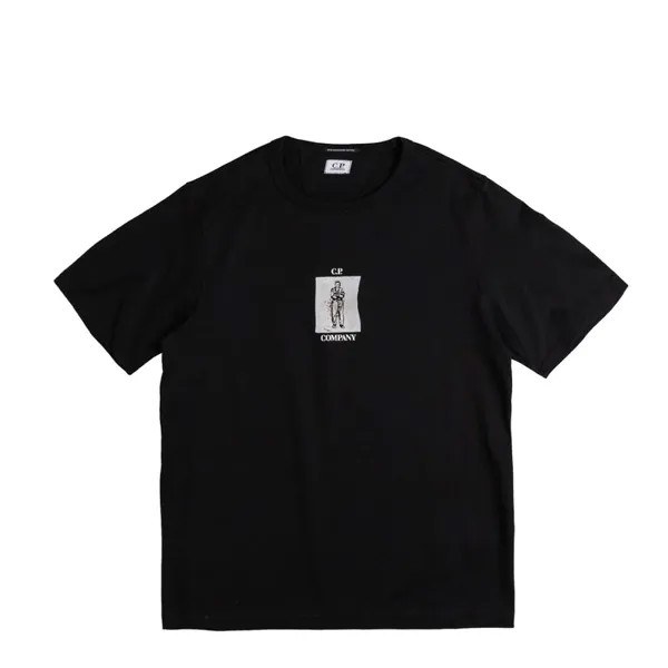 Футболка .P. ompany 30/2 Mercerized Jersey Twisted Graphic T-Shirt C.P. Company, черный
