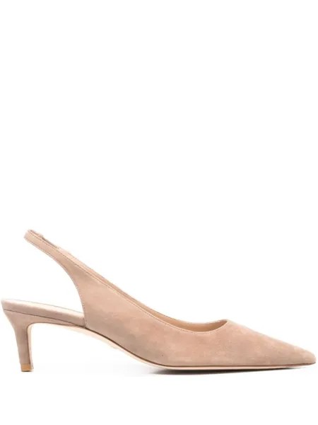 Stuart Weitzman туфли Stuart 50 с ремешком на пятке, нейтральный цвет