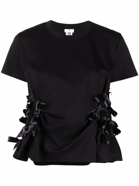 Comme Des Garçons Noir Kei Ninomiya укороченная футболка с бантами