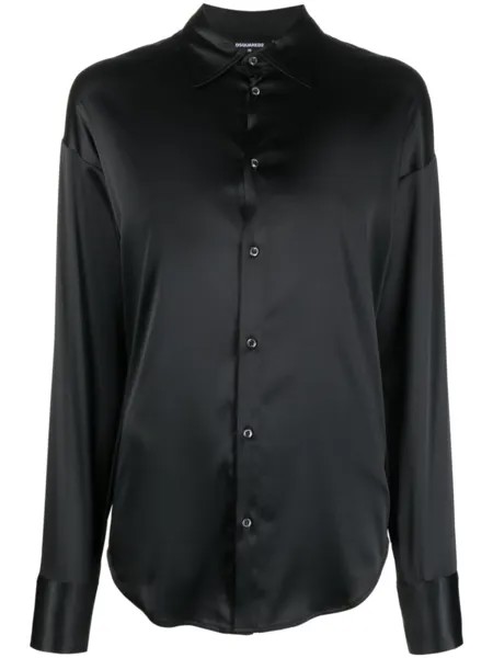 Dsquared2 декорированная рубашка, черный