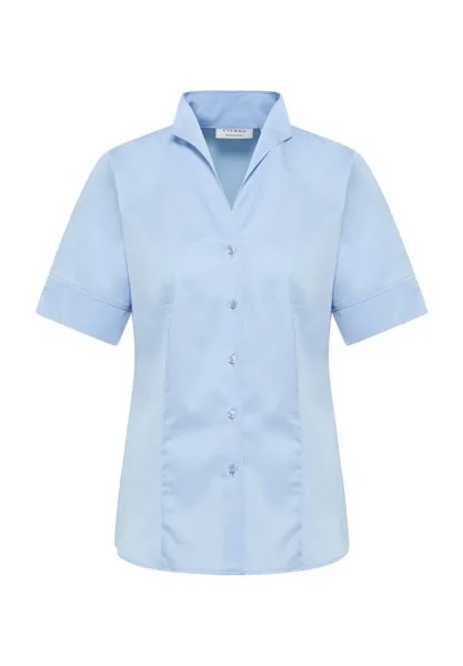 Атласная рубашка REGULAR FIT ETERNA, светло-синий