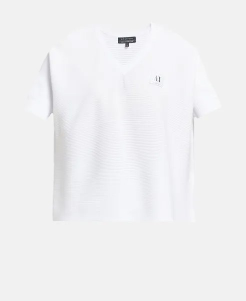 Пуловер с короткими рукавами Armani Exchange, белый