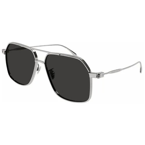 Солнцезащитные очки Alexander McQueen, серый, серебряный
