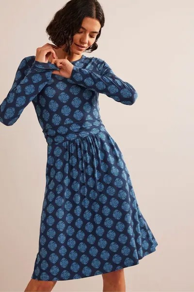Платье Abigail из джерси Boden, синий