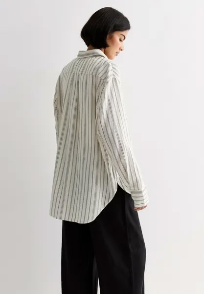 Рубашка Pinstripe Long Sleeve New Look, белый