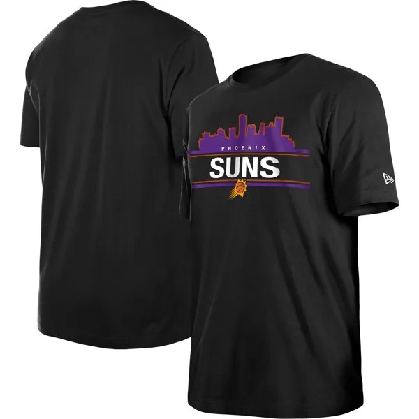 Мужская футболка New Era Black Phoenix Suns с локализованным изображением