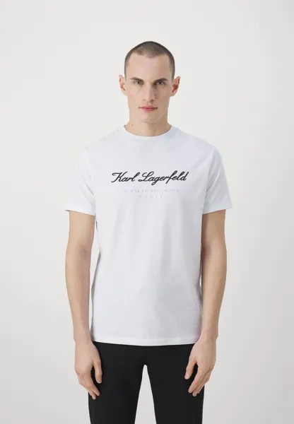 Футболка с принтом CREWNECK KARL LAGERFELD, цвет white