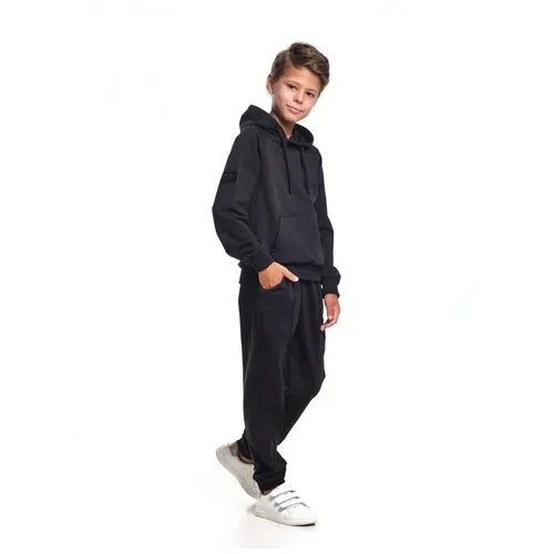 Костюм Mini Maxi для мальчиков, толстовка и брюки, размер 128, черный