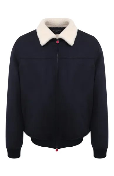 Кашемировый бомбер с меховой подкладкой Kiton