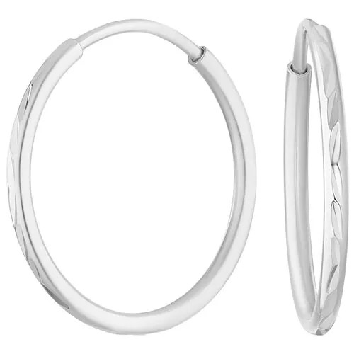 Серьги серебряные (конго) d = 25 мм арт. 2021571/4